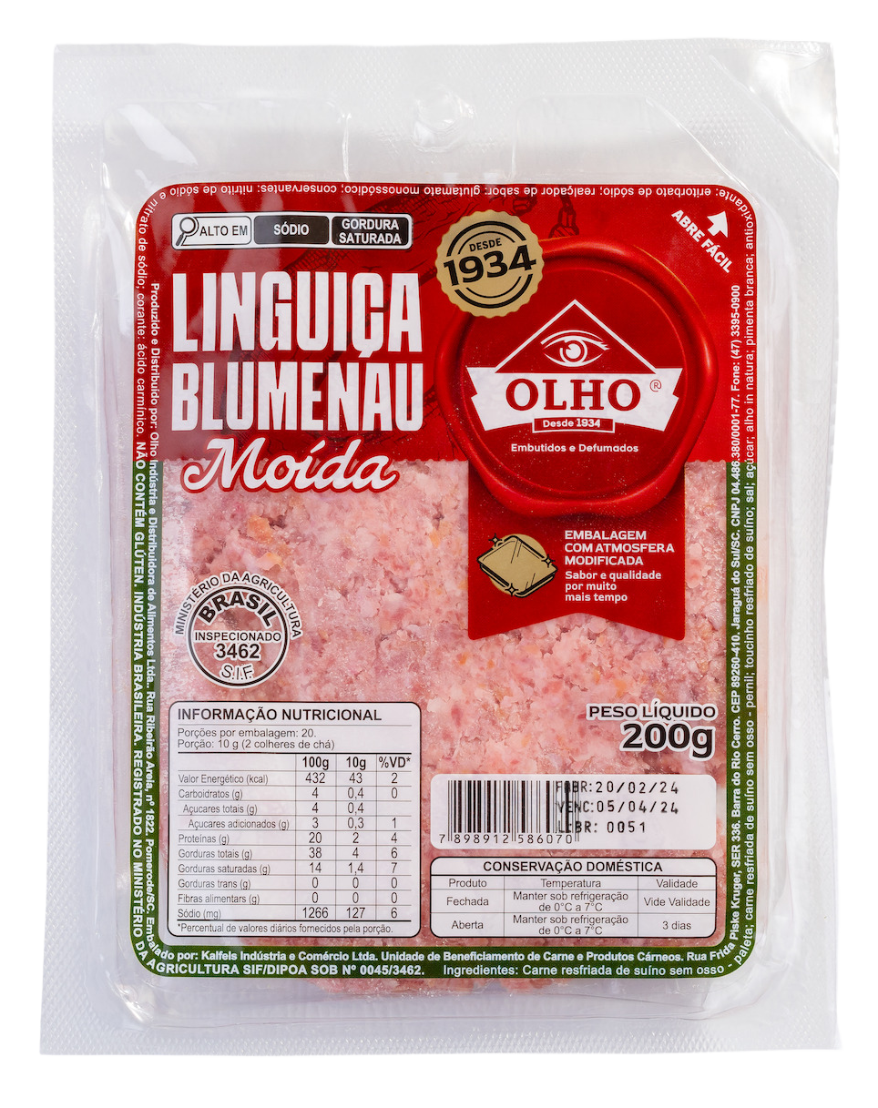 Linguiça Blumenau Moída